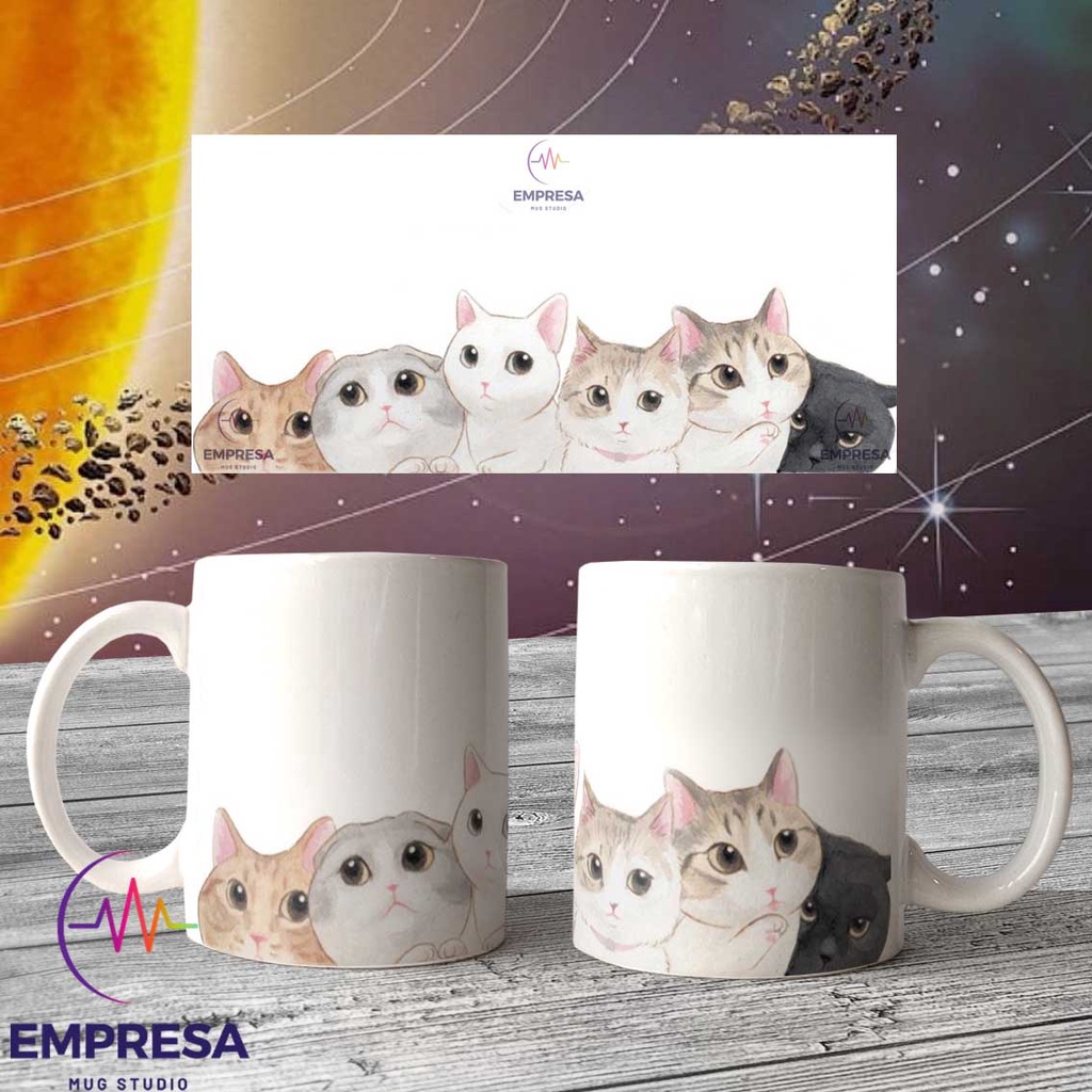 Kawaii Cats Meme Face Mug