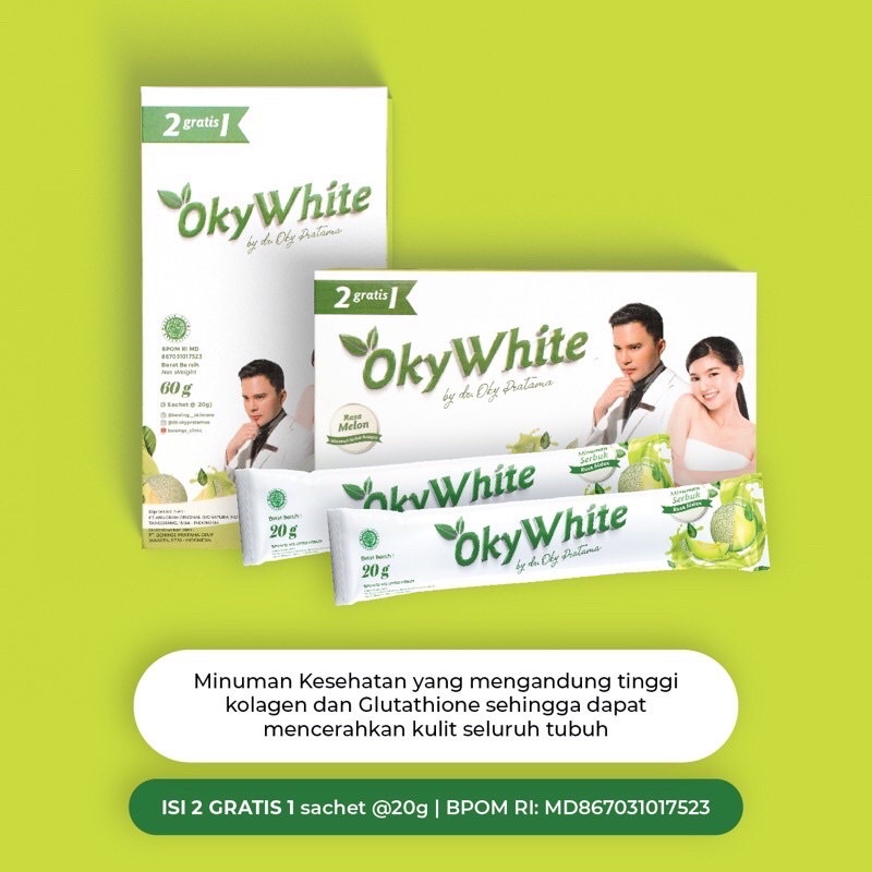 OKYWHITE MINUMAN PEMUTIH BADAN & MENCERAHKAN KULIT BY DR OKY PRATAMA BENINGS