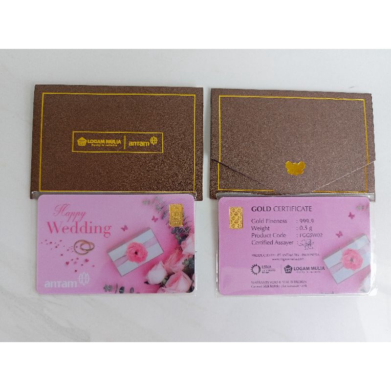 0,5 gram emas ANTAM / LM / Logam Mulia wedding gift series