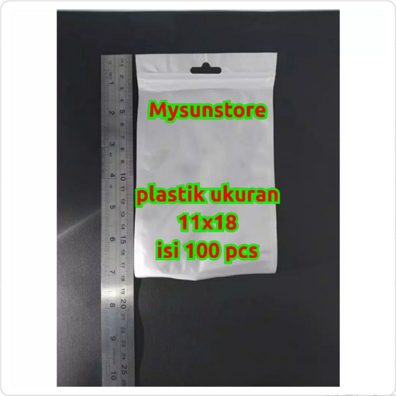 Plastik Klip 11x18 cm Aksesoris  Ziplock Zipper  Zip Lock 11 x 18 cm isi 100 pcs Mysunstore