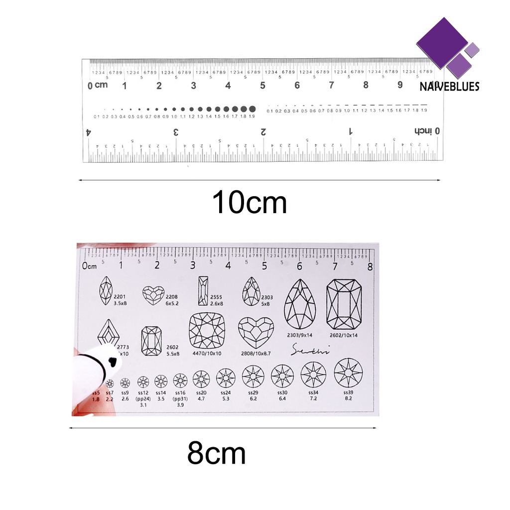 Ornamen Penggaris Kuku Palsu Bahan PVC Anti Air Untuk Manicure