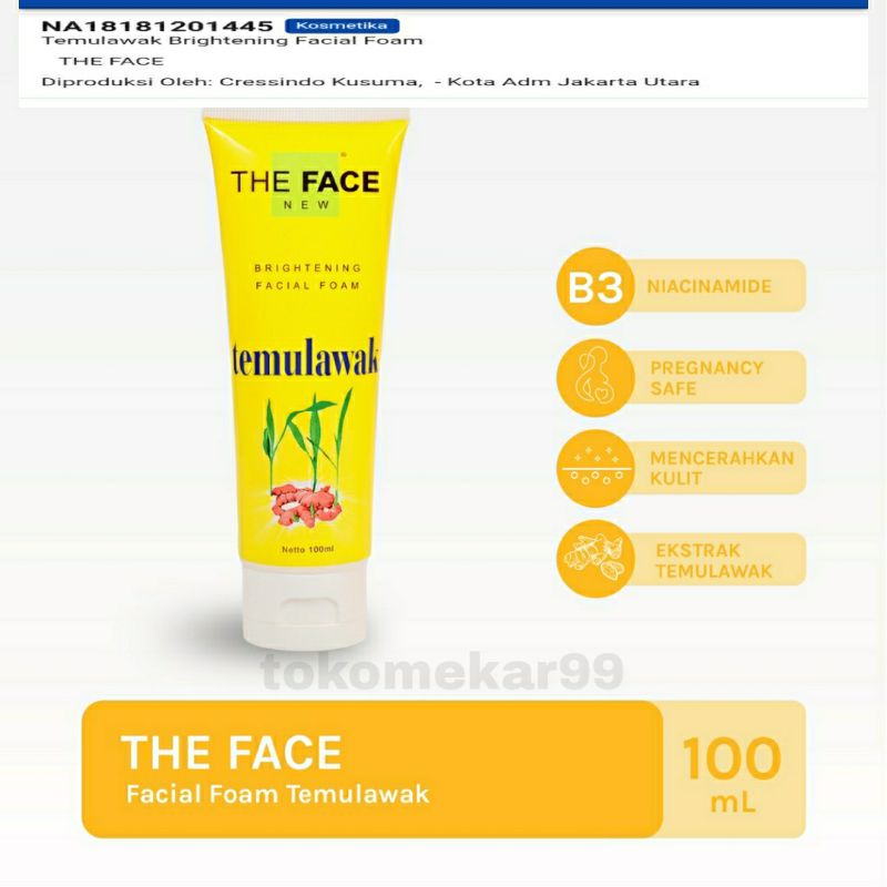 FACIAL FOAM BRIGHTENING THE FACE TEMULAWAK ORIGINAL BPOM RESMI