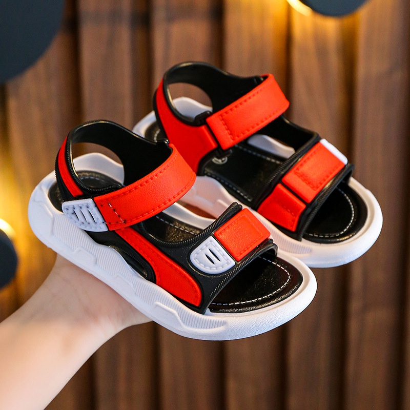 gof BRAVE 909 Sandal gunung Sepatu Sandal Anak Laki Laki Bahan PU Model Lucu 2-7 Tahun Import