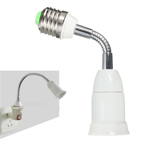 Sambungan Fitting Lampu Bohlam Panjang 20 cm  - Fitting Extension Sambungan Lampu Flexible E27