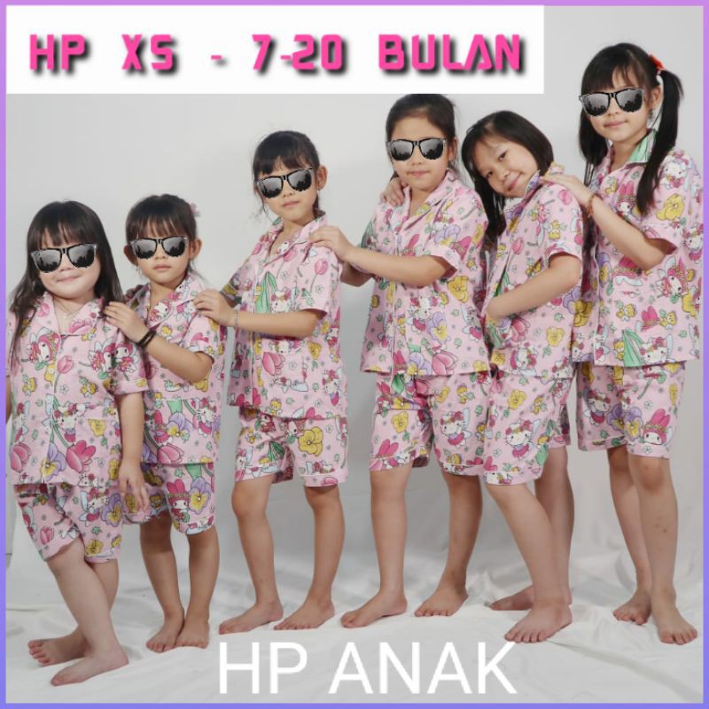 PIAMA HOTPANTS PENDEK COUPLE IBU DAN ANAK HELOO KITii CUPID