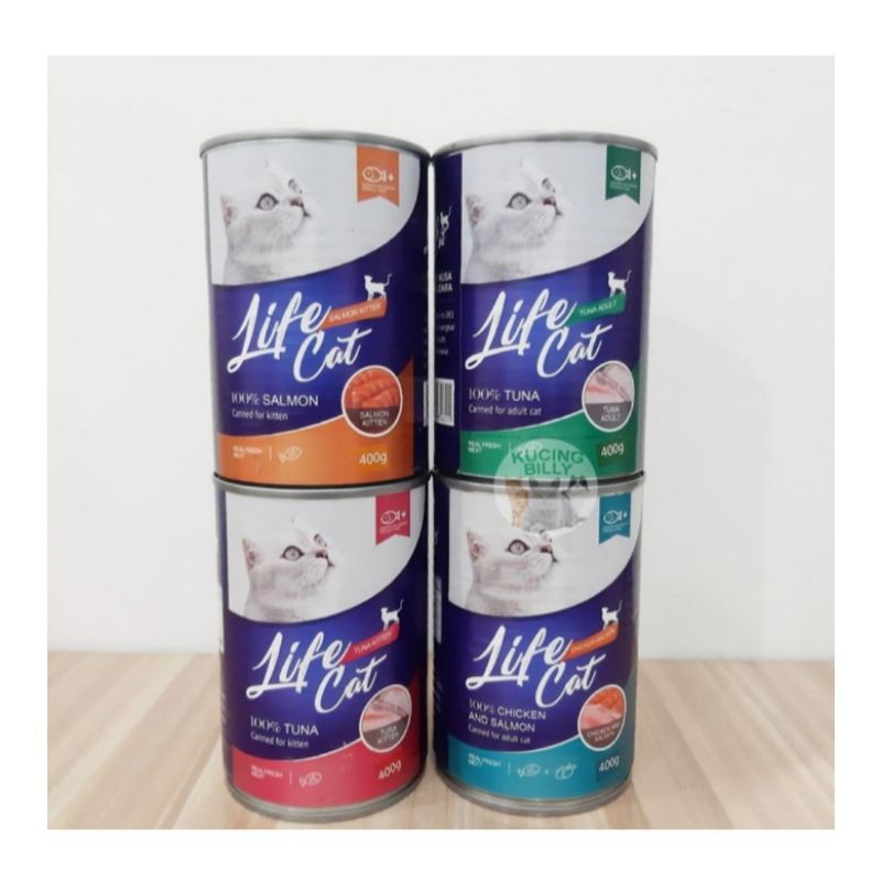 Life Cat Kaleng 400gr All Varian / Makanan Kucing Basah / Wet Food