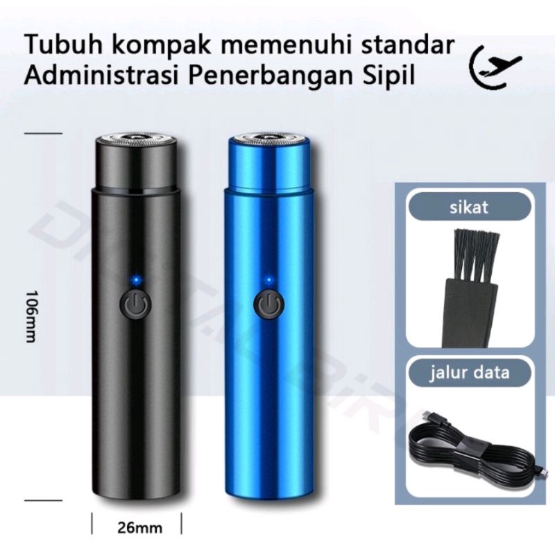 Alat Cukur Jenggot Elektrik Mini Portable USB Charging / Shaver Isi Ulang USB / Shaver Travel