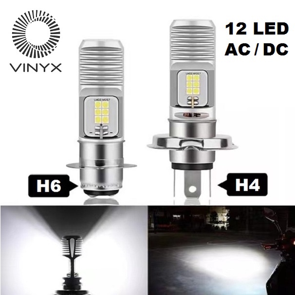 Lampu LED Utama Motor H6 H4 12 Titik Mata VINYX G12A AC - DC Hi - Low Bebek Matik Matic Moge Universal