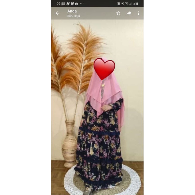 gamis full set khimar ceruti babydoll