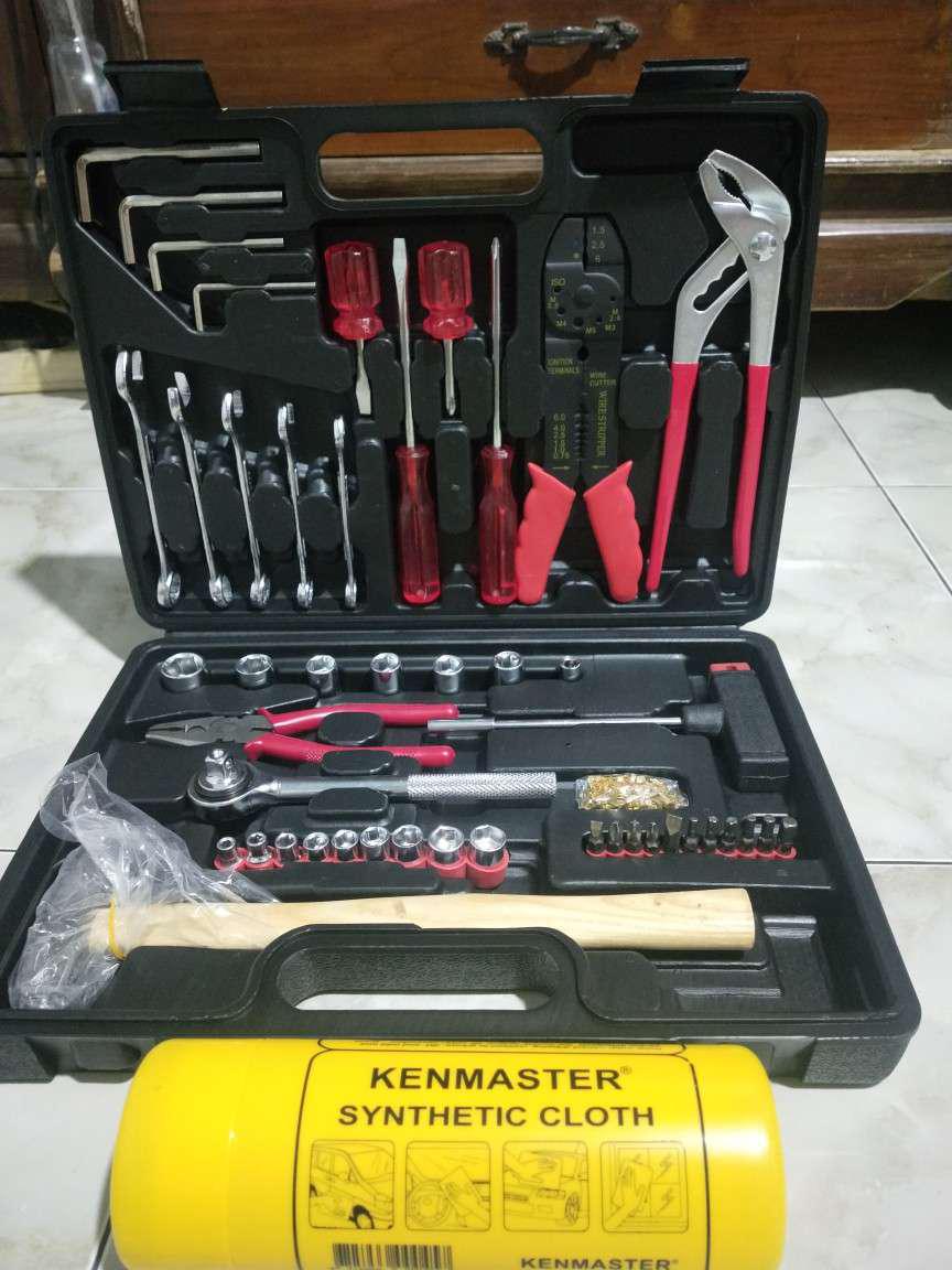 Kunci Shock Set Lengkap Toolkit Set Kenmaster N2 100 Pcs Murah Alat Perkakas Tukang Lengkap (ori)