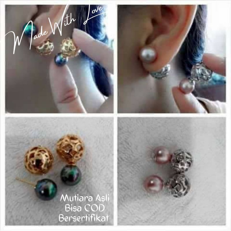 Giwang Bali Giwang mutiara lombok bersertifikat|Anting stud|Anting Tusuk mutiara lombok
