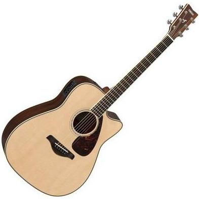 Yamaha Fgx830C Solid Top Cutaway Acoustic-Electric Guitar, Natural