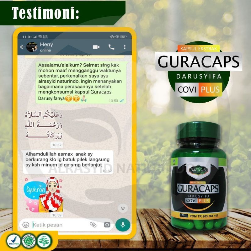 GuraCaps Darusyifa Herbal Atasi Asma Sesak Nafas Batuk Bronkitis Paru-paru Basah Batuk bengek-6