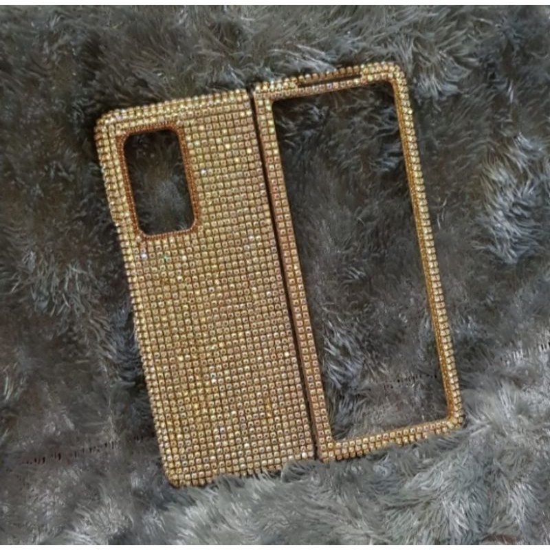 Case Samsung Z Fold 2 5G Gold Edition - Case Swarosvki Samsung Z Fold 2 5G - Case Bling Bling Samsun