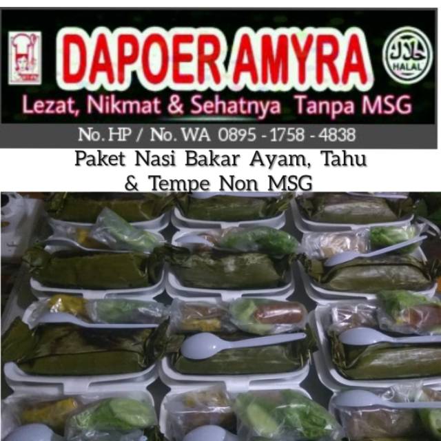 

Paket BOX "Nasi Bakar Ayam Jamur, Tahu & Tempe" Non MSG PO 2 Hari. Minimal 10 Paket