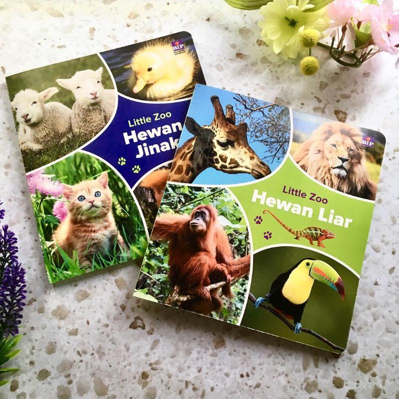 BOARBOOK LITTLE ZOO HEWAN LIAR HEWAN JINAK BUKU BAYI BUKU ANAK MURAH