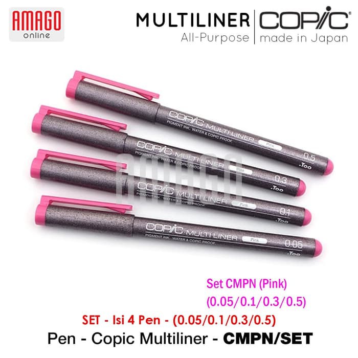 COPIC MULTILINER - PINK - (4 PCS/SET) - CMPN/SET