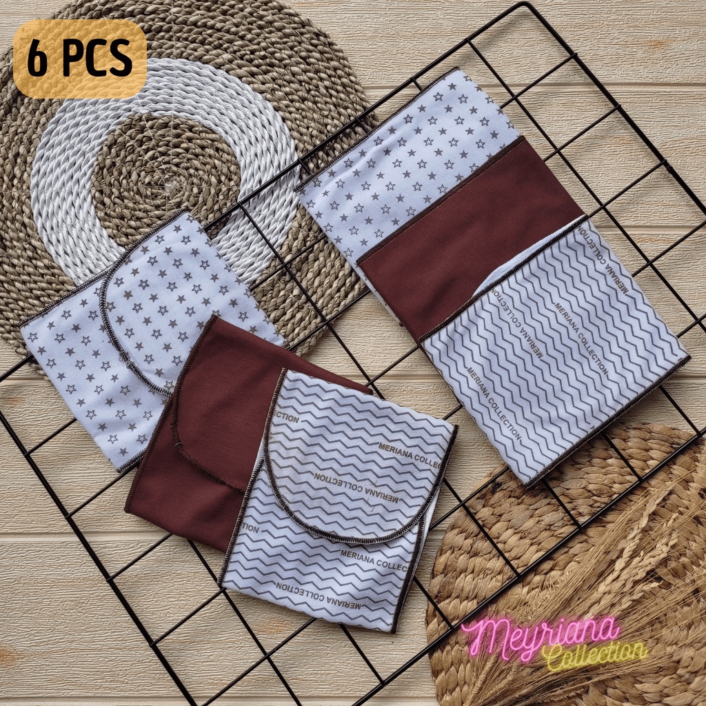 6 PCS 12 PCS Gurita Bayi Rekat / Gurita Perekat Bayi Baru Lahir Seri SABLON Coklat