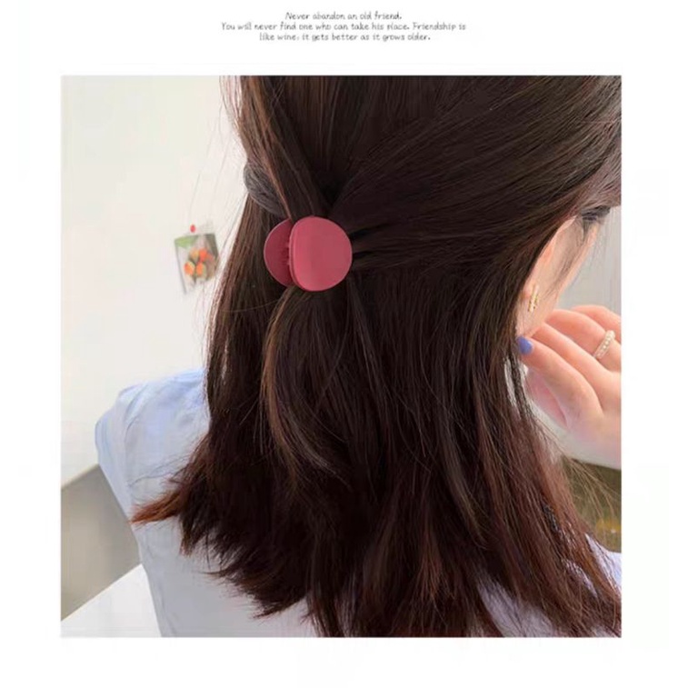 Jepit Rambut Korea Doff Bulat 3cm Aksesoris Rambut Jepit Poni Korea Impor 3cm