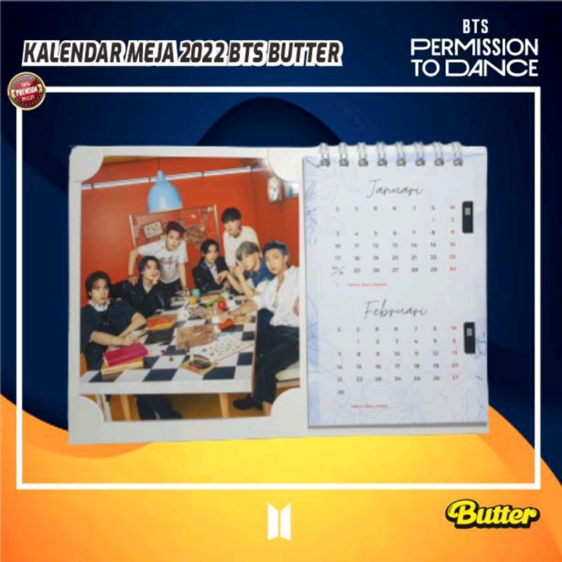 KALENDER MEJA 2022 BTS Butter Permisson To Dance