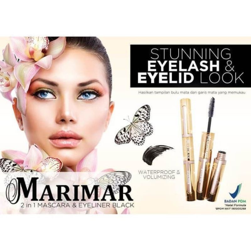 Marimar 2 in 1 Mascara &amp; Eyeliner Black