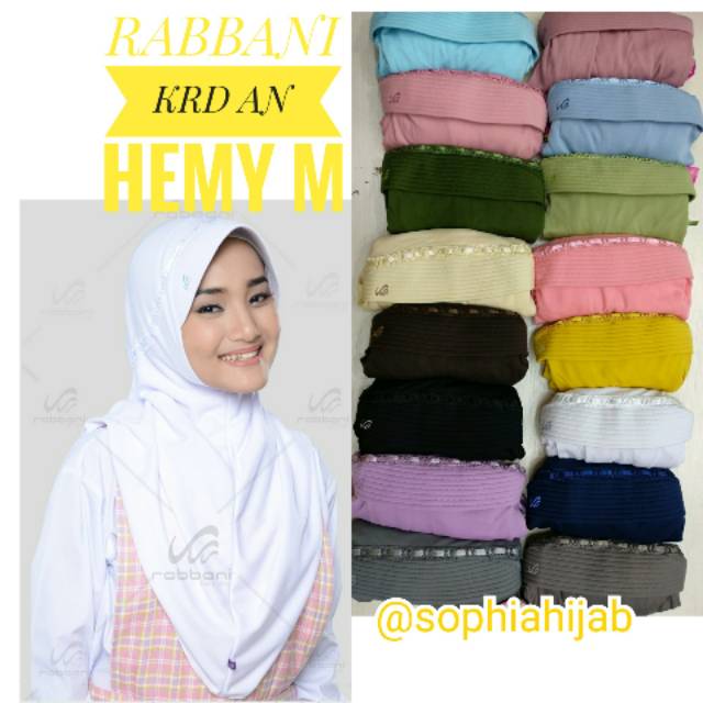 Terlaris Kerudung Rabbani Sekolah An Hemy M Best Seller Rabbani