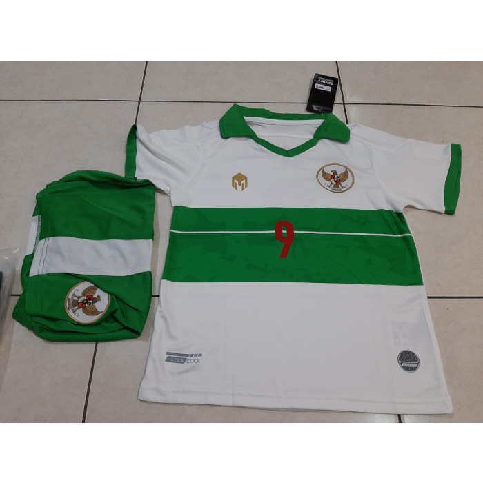 JERSEY BOLA KIDS ANAK TIMNAS INDONESIA AWAY 2021 + NAMESET GRADE ORI