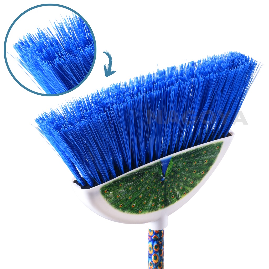 Ktmstore Sapu Nilon Peacock Sapu Plastik Sapu Lantai Broom biru Nagoya 820