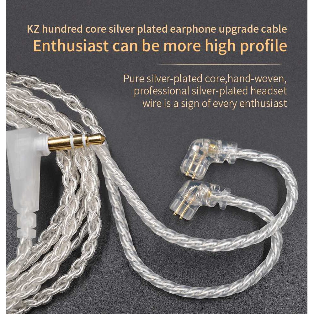 Knowledge Zenith KZ Silver Cable with Mic