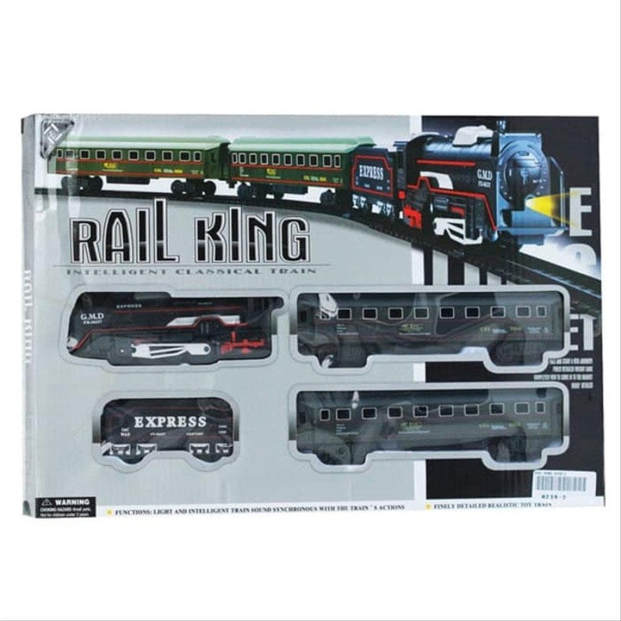 Mainan Rail King Kereta Api 18 Pieces