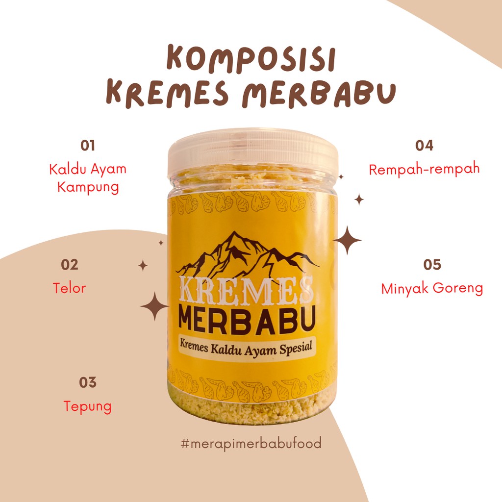 

[TERMURAH] Kremes Ayam Kampung Merbabu Original - Kremesan Ayam Kampung Gurih Asin Kriuk Renyah