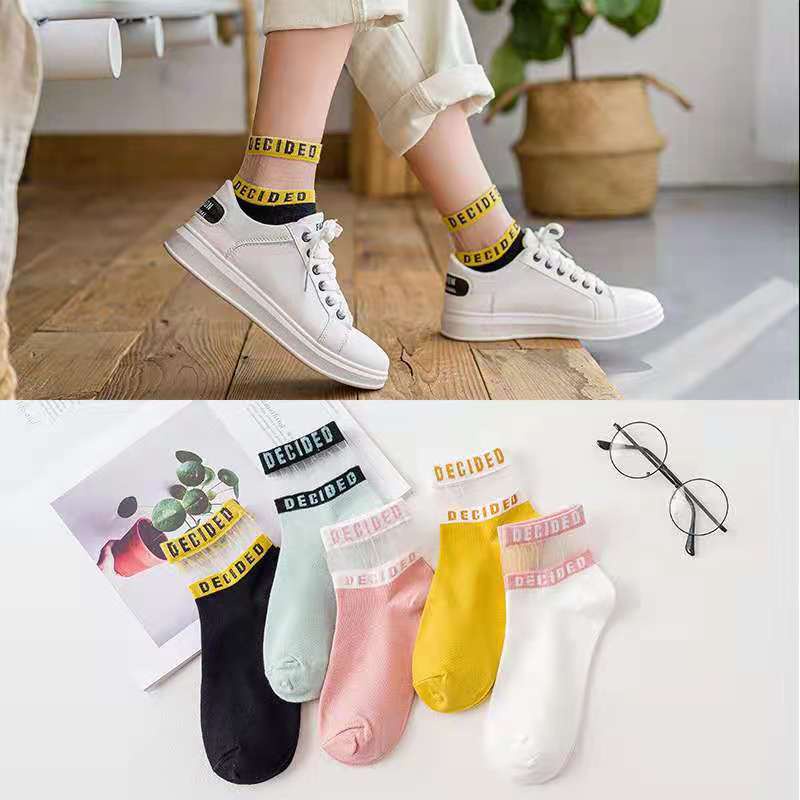 Kaos Kaki Wanita Fashion Motif Kaoskaki Pendek Korea Sock Import 191