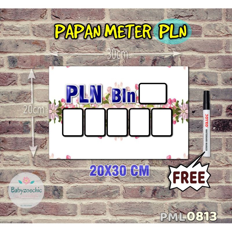 

Zoe Papan Meter Listrik PLN PAM motif Unik - Flower 13