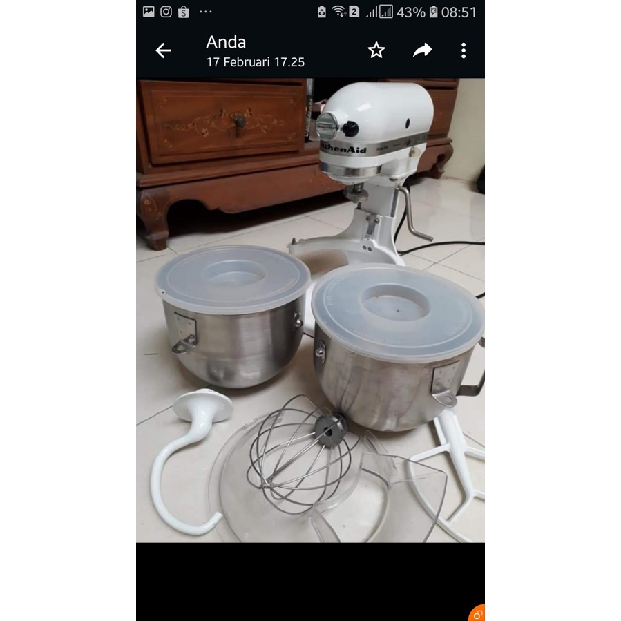 Mixer Kitchen aid Heavy duty 5KPM50