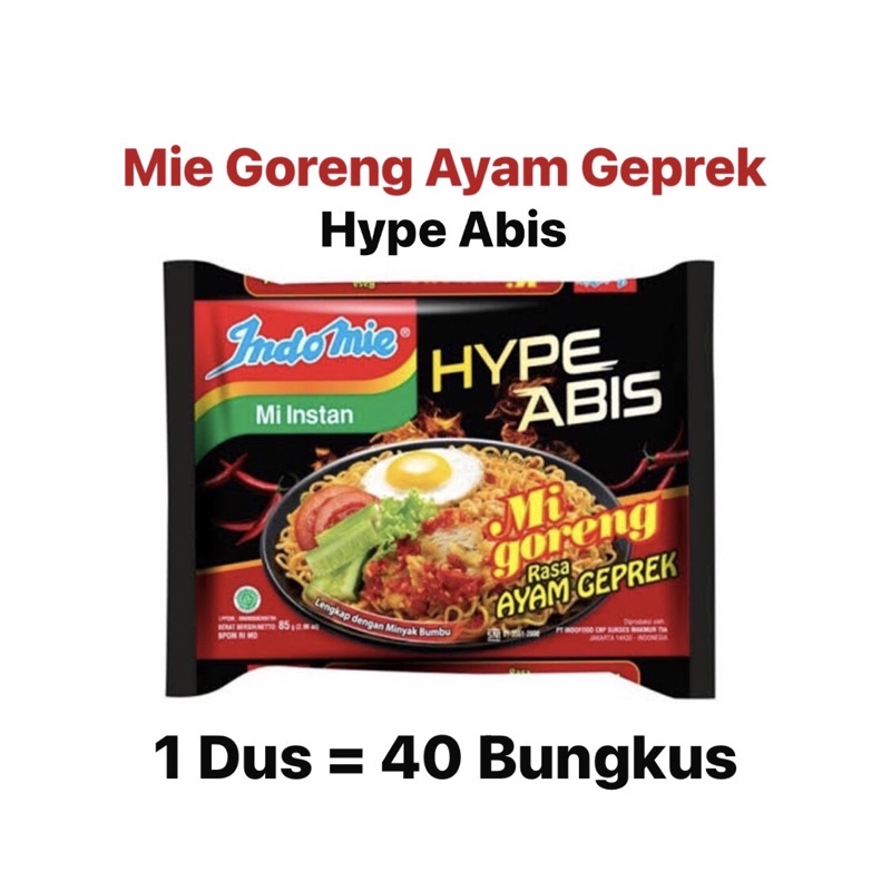 

〖Indomie Mie Goreng Rasa Ayam Geprek | 1 Dus - 40 Bungkus | Mie Mi instant Ayam Geprek〗