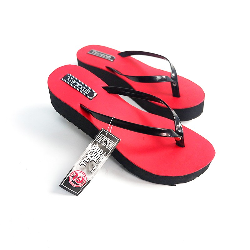 Sandal Jepit Wedges Wanita Thostee Manohara pusatmode1234-Merah