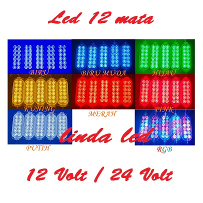 LAMPU LED MODUL 12MATA SMD 2835 10438 12VOLT dan 24VOLT WATERPROOF 12 MATA 12V 24V 1224 V VOLT