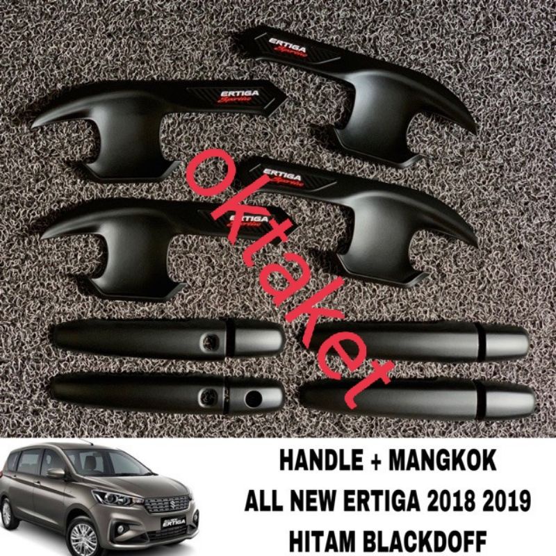 Paket outer dan handle cover all new Ertiga 2018 - 2021 hitam keyless