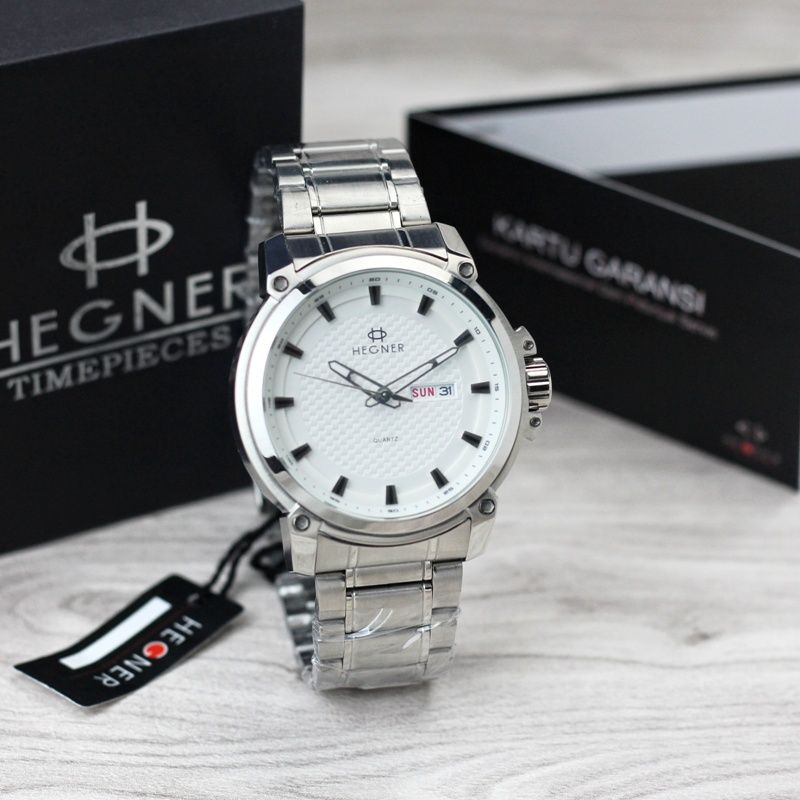 Hegner #5033 #5012 #5011 jam tangan pria casual sporty tanggal hari aktif original water resistant w