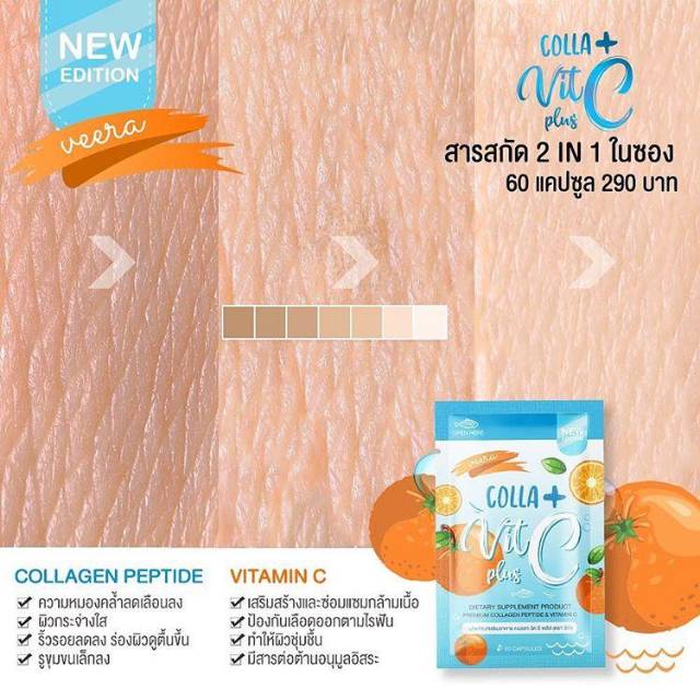 COLLA VIT C + BEAUTY &amp; WHITENING VIT C DETOX SUPPLEMENT, SUPLEMEN ALAMI KECANTIKAN &amp; PEMUTIH