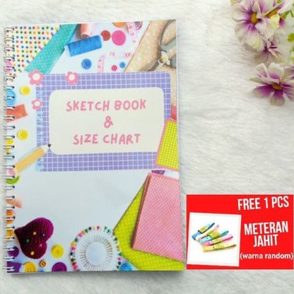 

Buku Catatan Jahit sketchbook sizechart A5