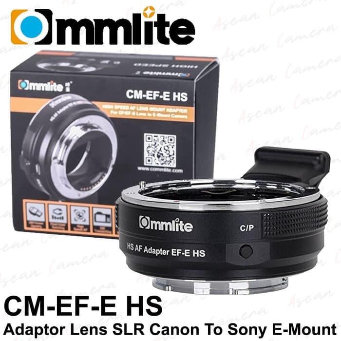 Commlite Cm Ef E Hs Lens Adapter Af Lensa Canon To Camera Sony E Mount Shopee Indonesia