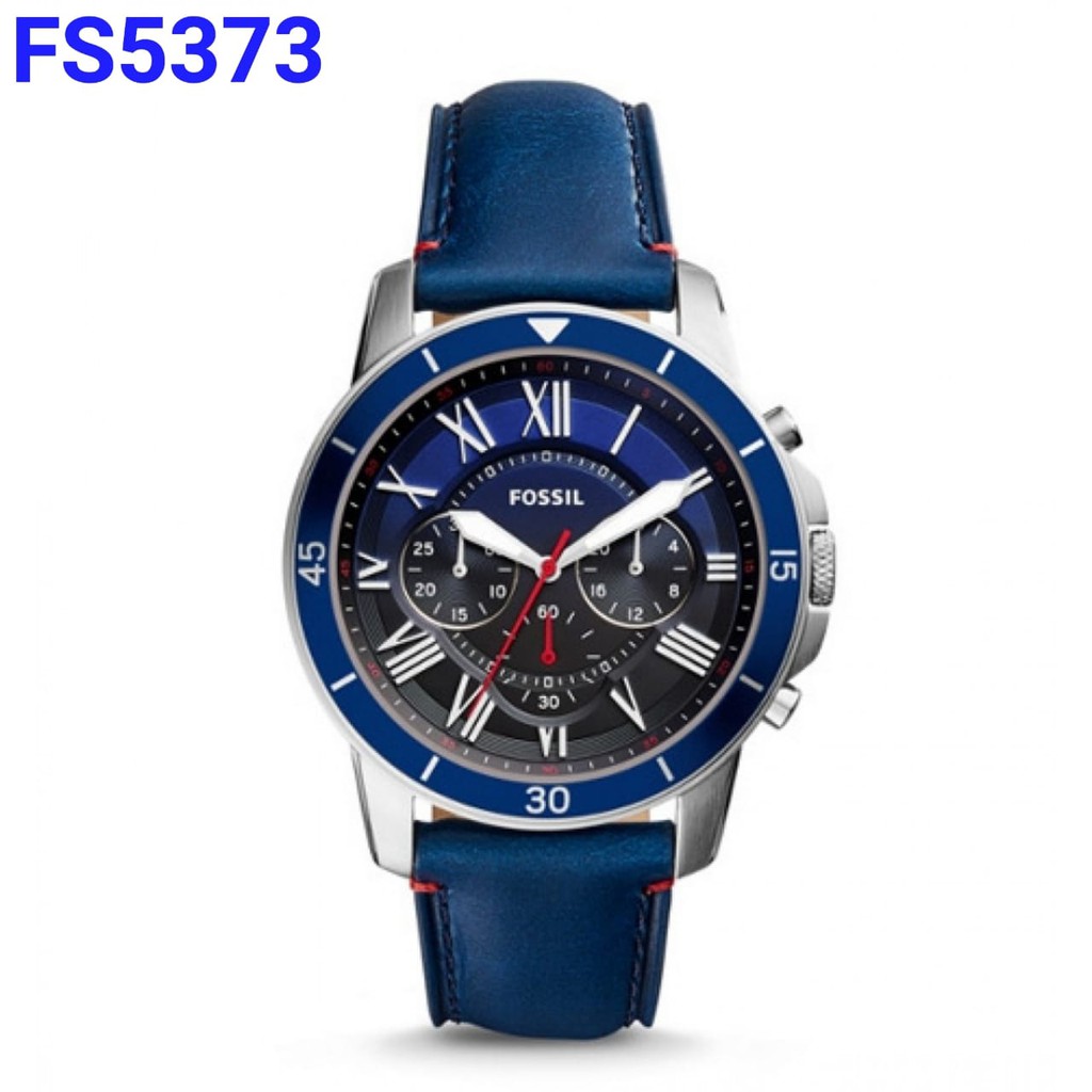 terlaris FOSSIL FS 5373 Original jam pria, baterai, strap kulit, 44mm include box tin, shoping bag