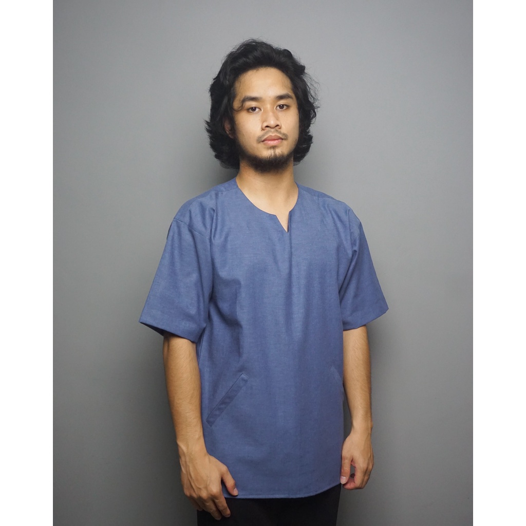 Bilal series - Kurta Basic Oversized Azure - Bisa COD