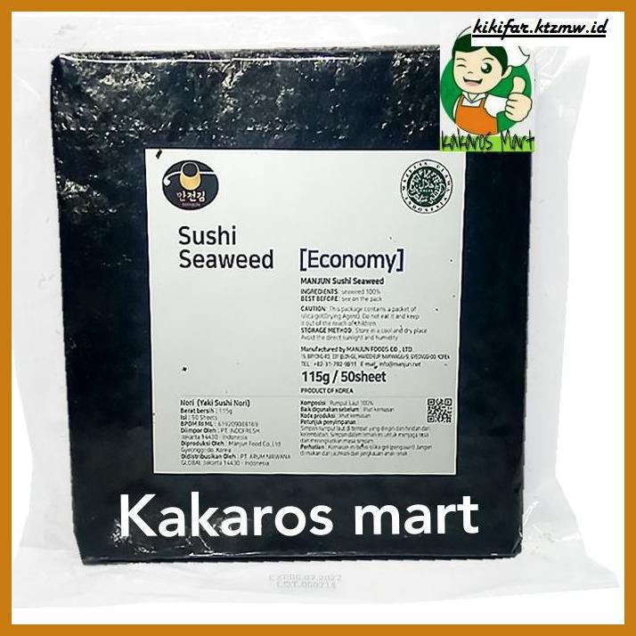 

Makanan-Kering- Manjun Yaki Sushi Nori Economy Grade 50'S -Aneka.