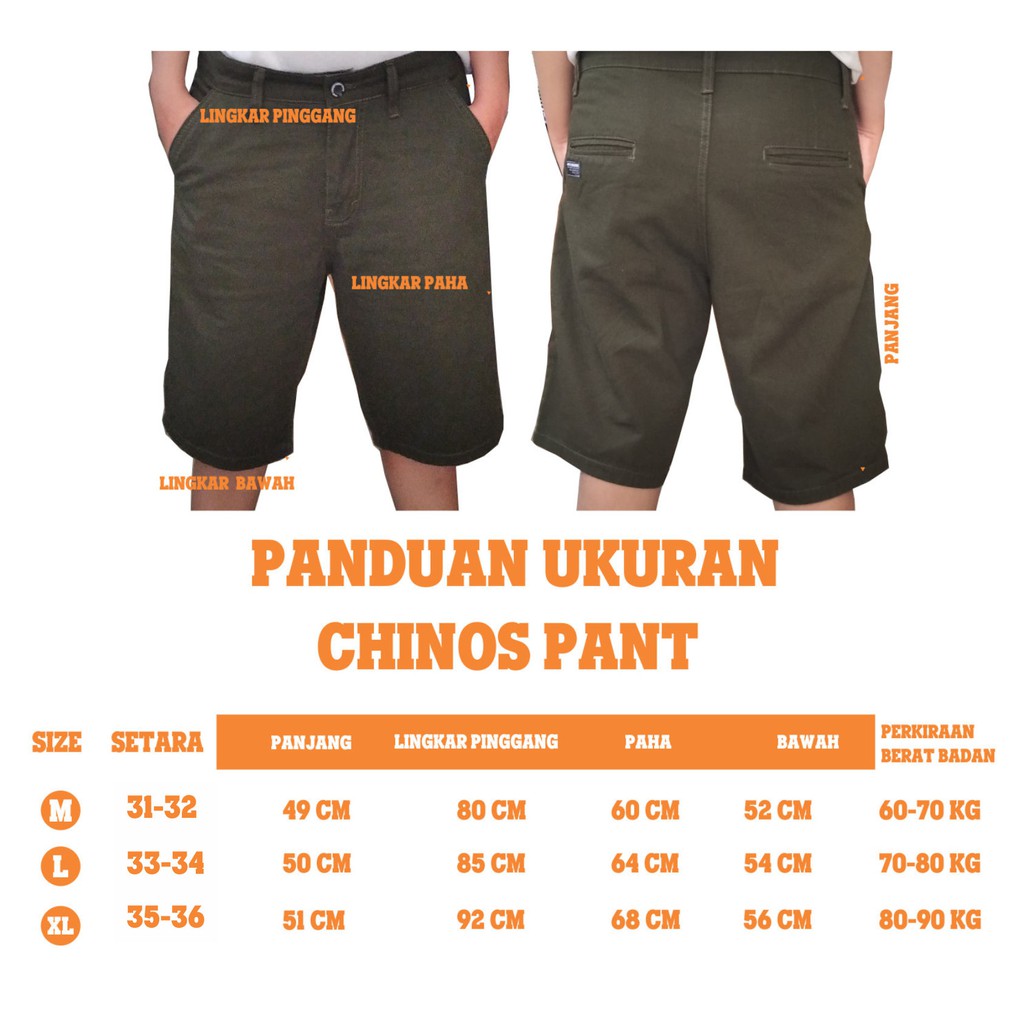 Celana Pendek Katun Chino Original