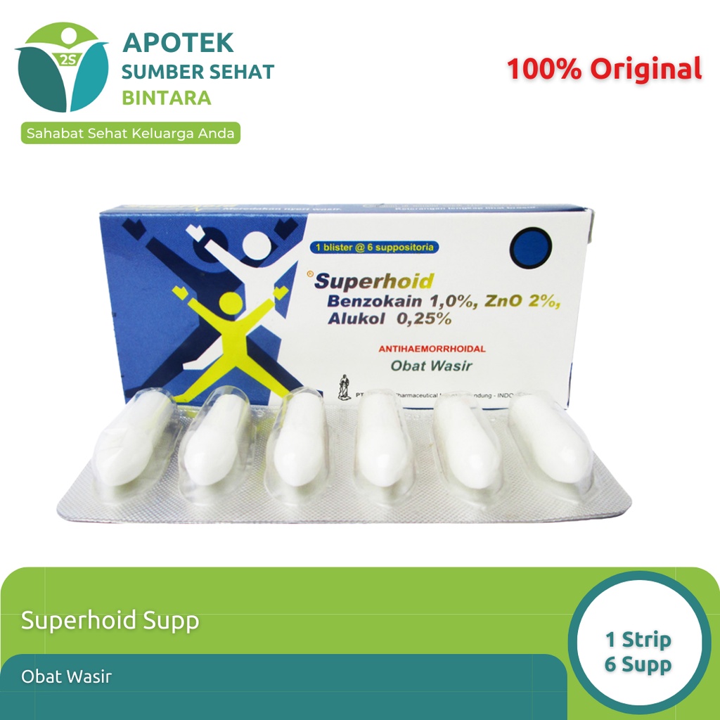 Superhoid Supp Obat Wasir/Ambeien 1 Strip 6 Tab