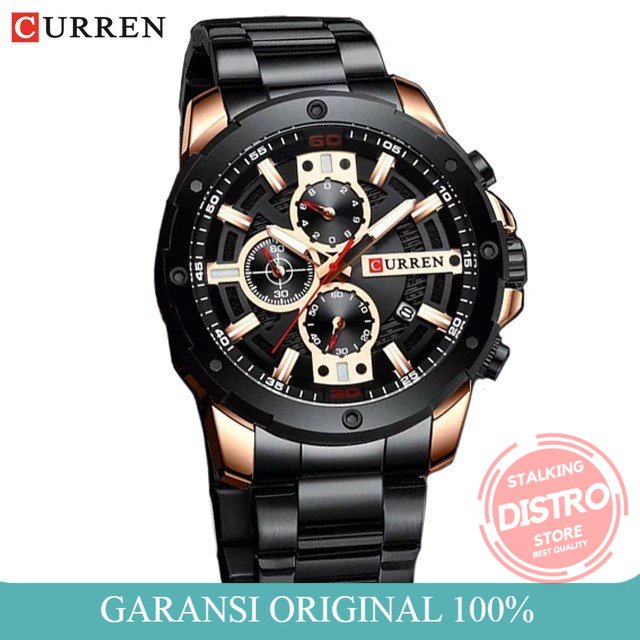Jam Tangan Pria CURREN 8336  Analog Stainless Steel Chronograph Aktif jam tangan pria digital jam pr