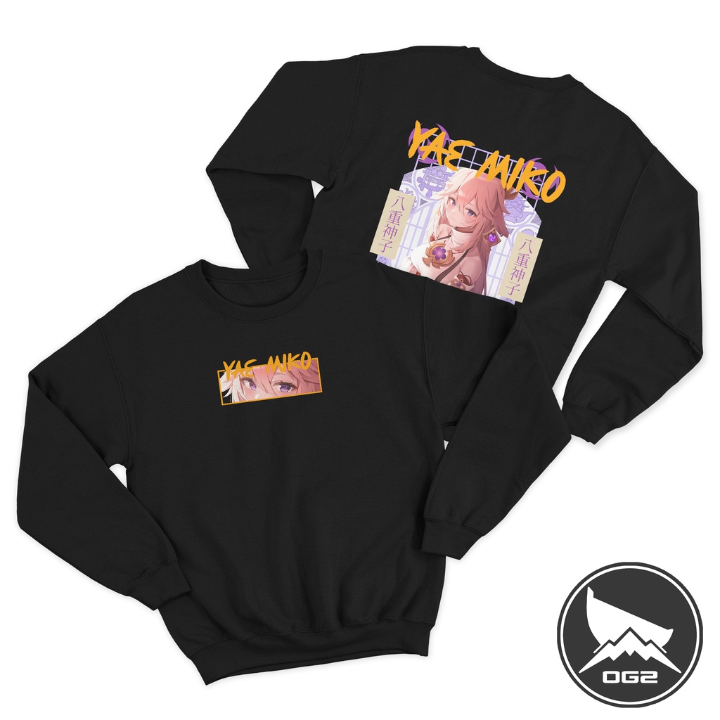 Sweater game genshin impact yae miko electro queen G045 crewneck OG2 1D G