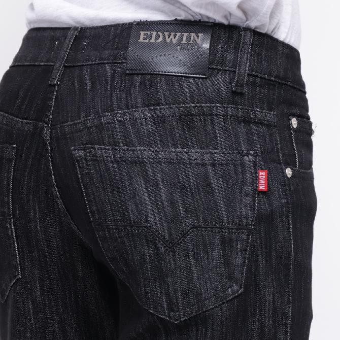 Edwin Celana Jeans Edw-007-501 Regular Fit Pria Panjang Hitam - Navy, 30